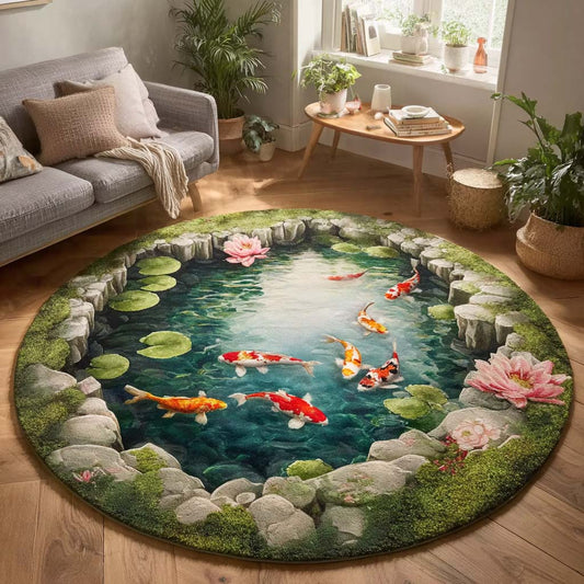 Lotus Koi Serenity Round Carpet NCU0HH1908