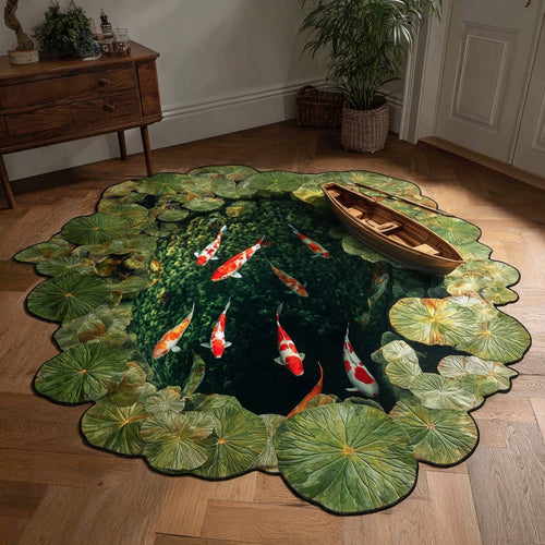 Lotus Pond Custom Shape Area Rug NCU0TV1834