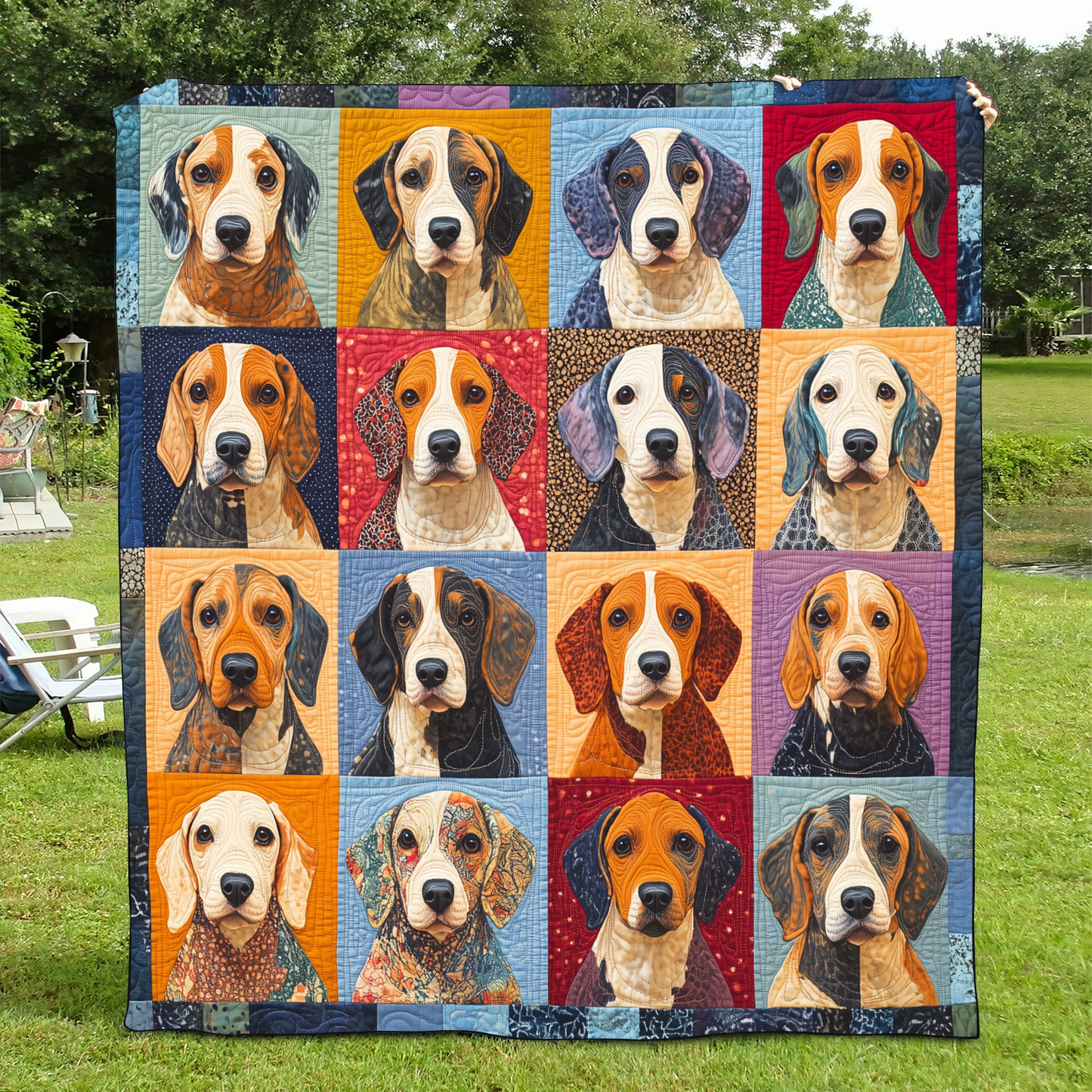 Lovable Beagles Quilted Blanket NCU0VL427