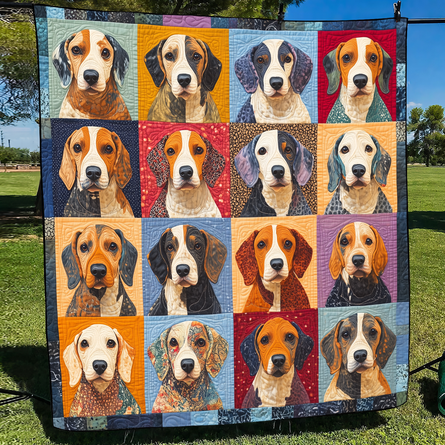 Lovable Beagles Quilted Blanket NCU0VL427