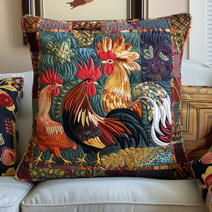 Lovable Chickens Quilted Pillow Case NCU0TL524