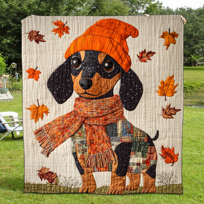 Lovable Dachshunds Quilted Blanket NCU0VL449