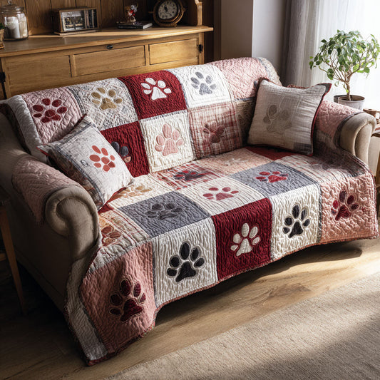 Lovable Paws Quilted Sofa Cover NCU0PT10888