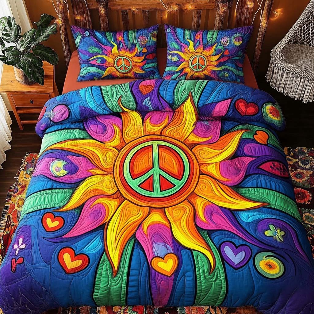 Love And Light 3-Piece Quilted Bedding Set NCU0XD542