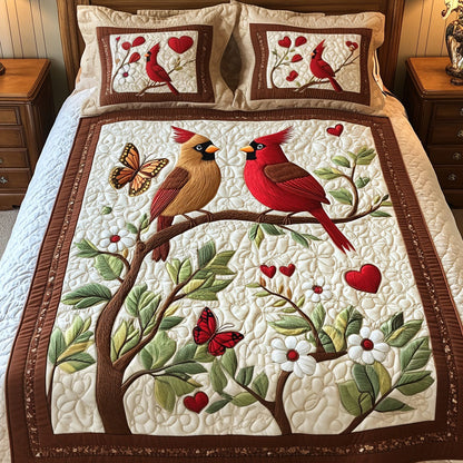 Love Birds 3-Piece Quilted Bedding Set NCU0NT2725
