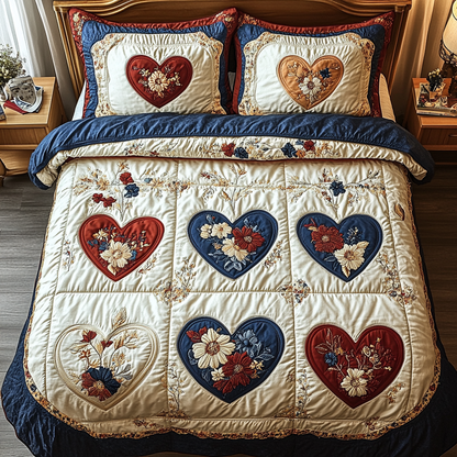 Love Bloom 3-Piece Quilted Bedding Set NCU0VH3009