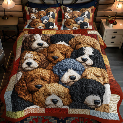 Love Doodles 3-Piece Quilted Bedding Set NCU0PT3006