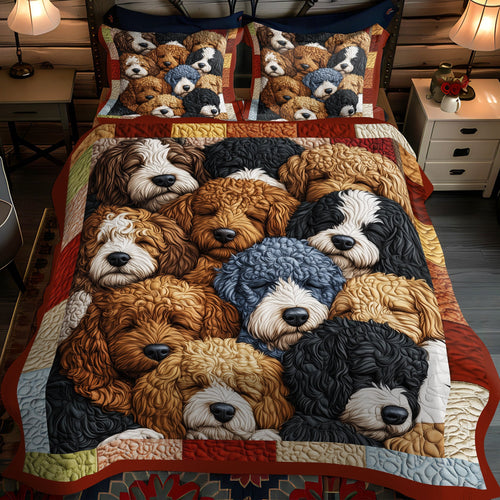 Love Doodles 3-Piece Quilted Bedding Set NCU0PT3006