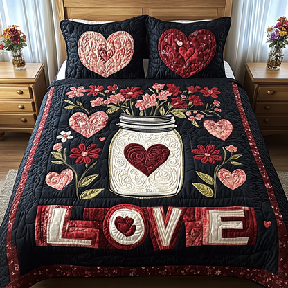 Love Garden 3-Piece Quilted Bedding Set NCU0TL2363
