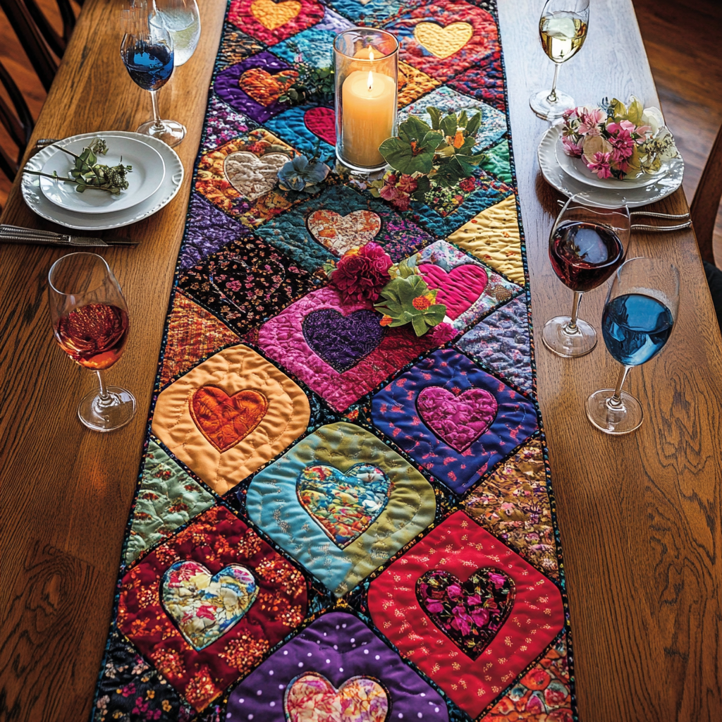 Love Layers Quilted Table Runner NCU0VH2352