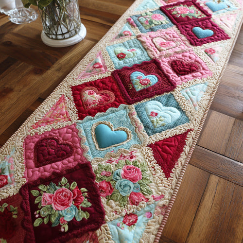 Love Meadow Quilted Table Runner NCU0TD2145