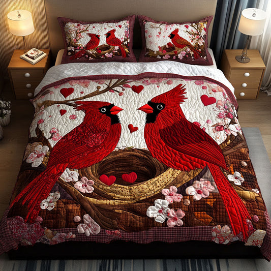 Love Nest 3-Piece Quilted Bedding Set NCU0NT5015
