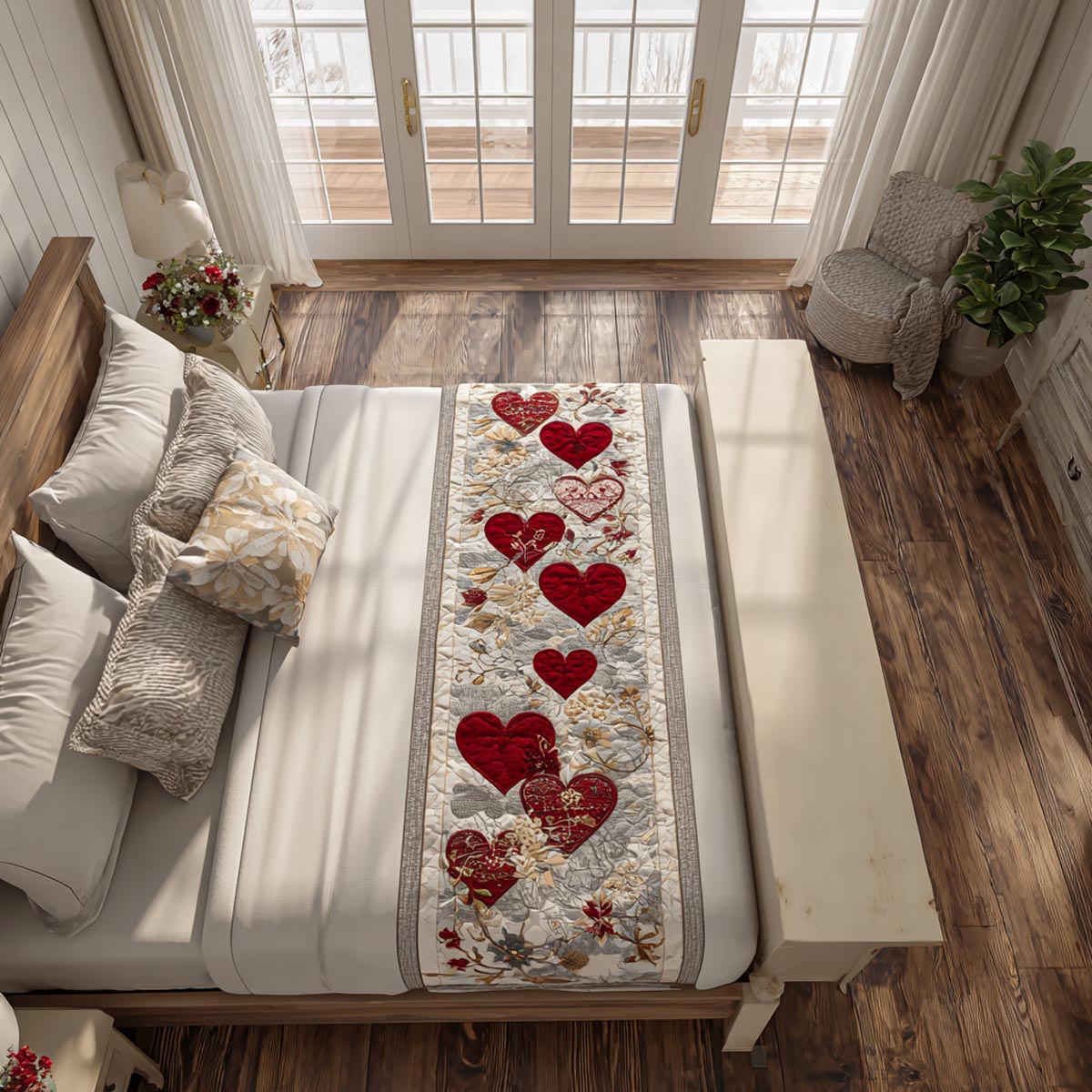 Love Notes Quilted Bed Runner NCU0DV9113