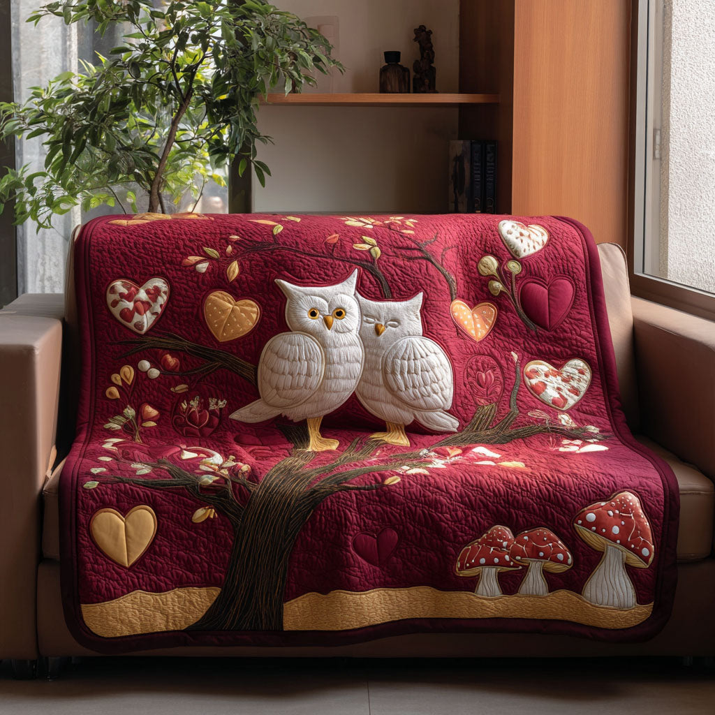 Love Owls Quilted Blanket NCU0PT11016