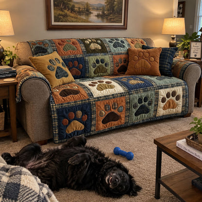 Love Paw Quilted Sofa Cover NCU0NT11193