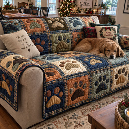 Love Paw Quilted Sofa Cover NCU0NT11193