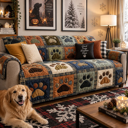 Love Paw Quilted Sofa Cover NCU0NT11193