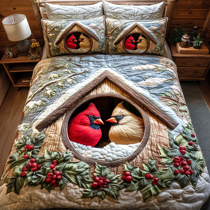 Love Perch 3-Piece Quilted Bedding Set NCU0TV1154