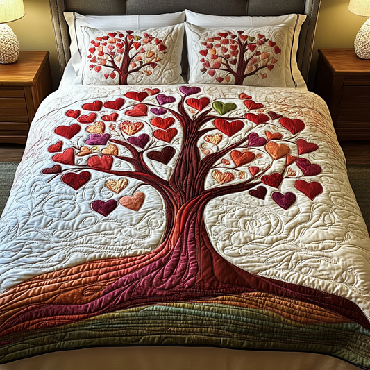 Love Roots 3-Piece Quilted Bedding Set NCU0VH1373