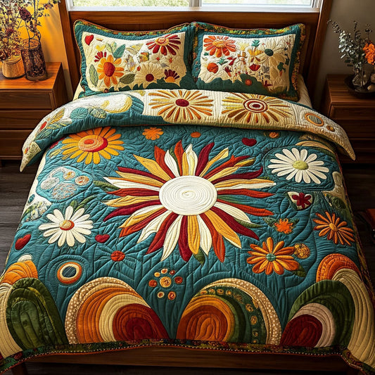 Love Sunburst 3-Piece Quilted Bedding Set NCU0PT5393