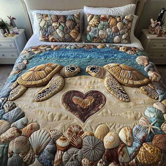 Love Under the Shell 3-Piece Quilted Bedding Set NCU0PT2883