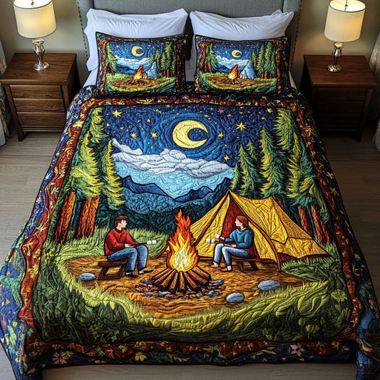 Love Under the Stars 3-Piece Quilted Bedding Set NCU0NT2633