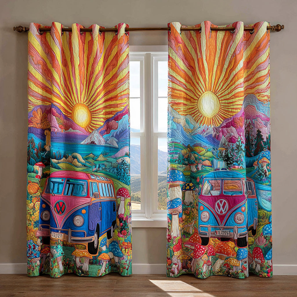 Love Van Journey Quilted Curtains NCU0TD1497