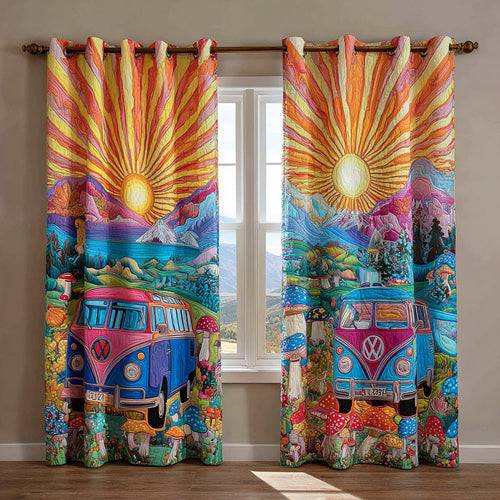 Love Van Journey Quilted Curtains NCU0TD1497