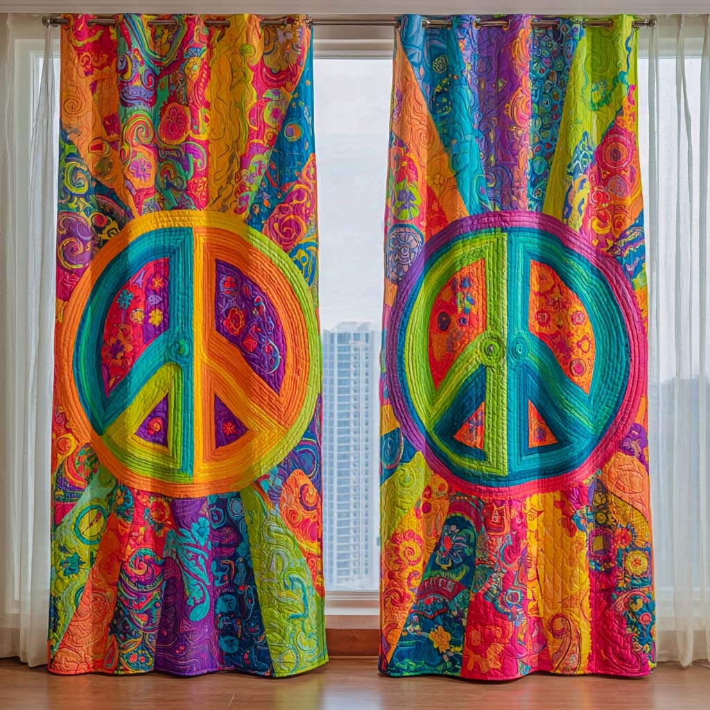 Love Vibration Quilted Curtains NCU0XD1568
