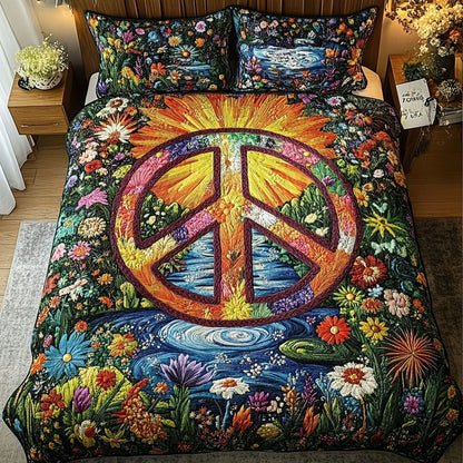 Love and Light 3-Piece Quilted Bedding Set NCU0PT3953