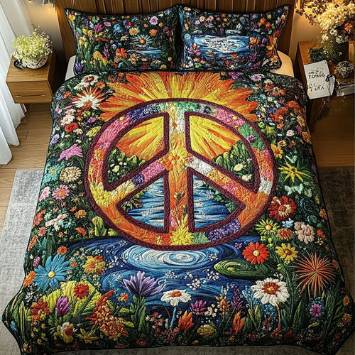 Love and Light 3-Piece Quilted Bedding Set NCU0PT3953