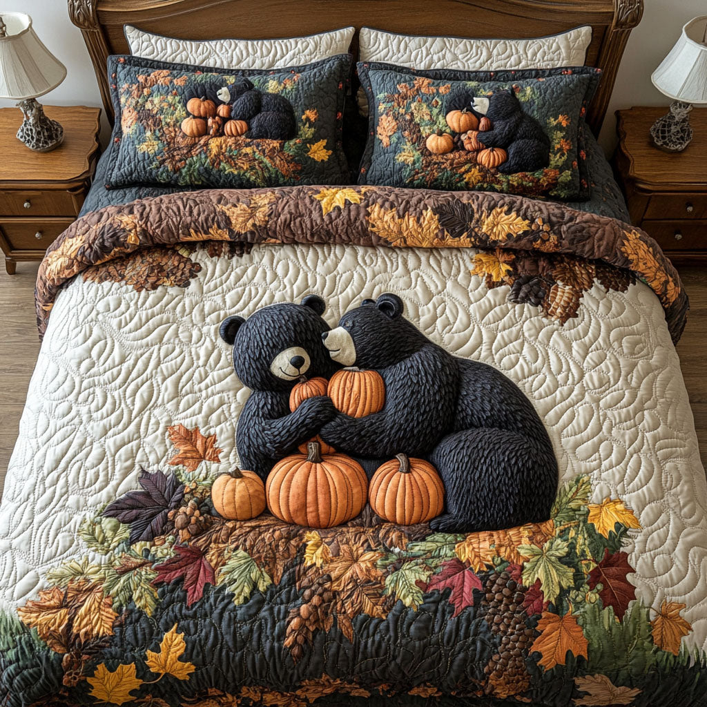 Love in Autumn Splendor 3-Piece Quilted Bedding Set NCU0PT8115
