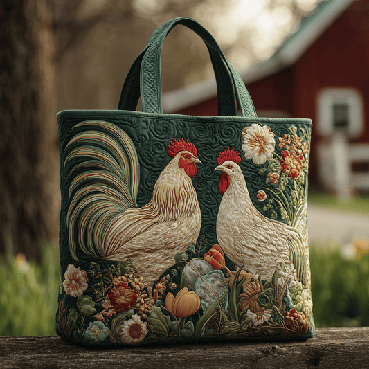 Love in the Coop Quilted Tote Bag NCU0TH2812