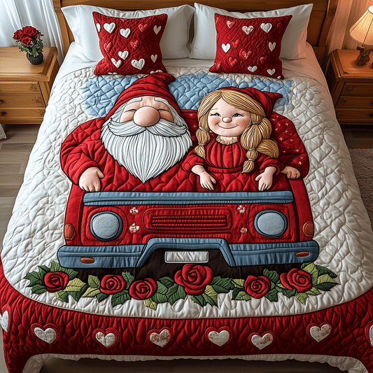 Love on Wheels 3-Piece Quilted Bedding Set NCU0TH2551