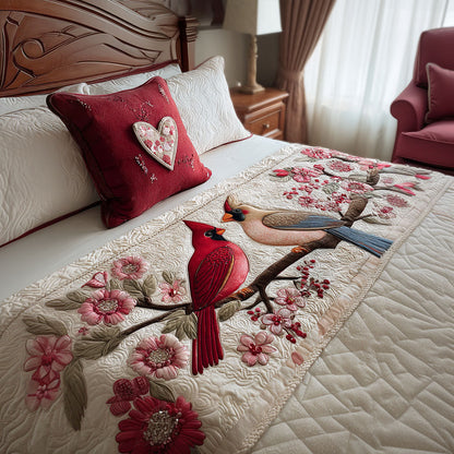Lovebird Harmony Quilted Bed Runner NCU0PT10846