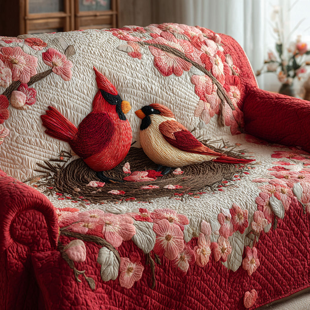 Lovebirds Nest Quilted Sofa Cover NCU0PT10763