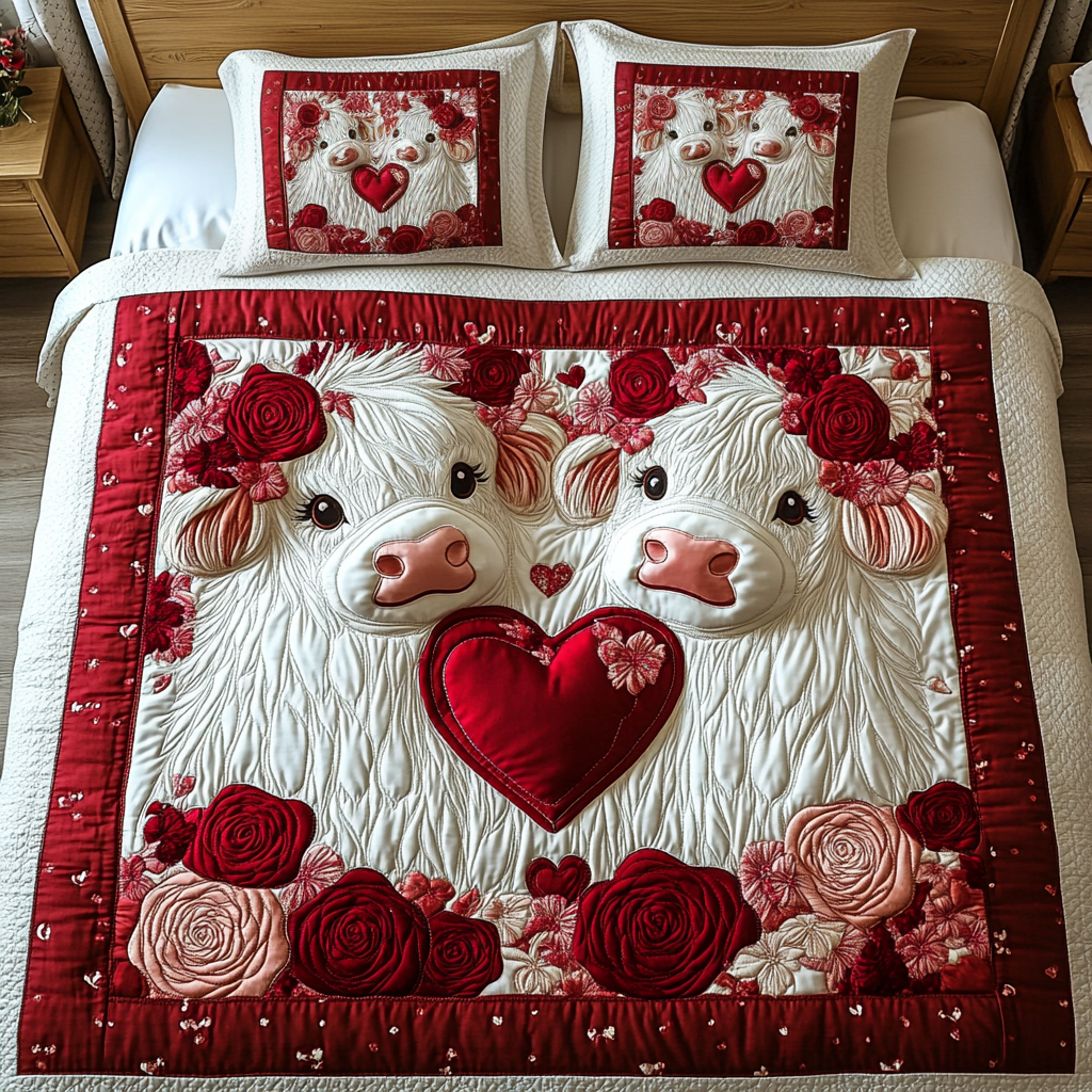 Lovelace 3-Piece Quilted Bedding Set NCU0VH1347