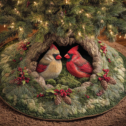 Lovers in the Snow Quilted Tree Skirt NCU0XD1682
