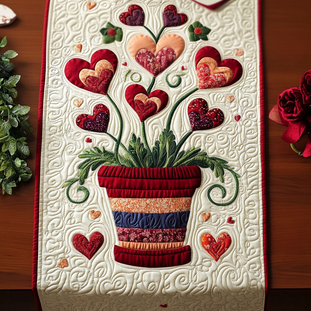 Loves Bloom Quilted Table Runner NCU0PT3167