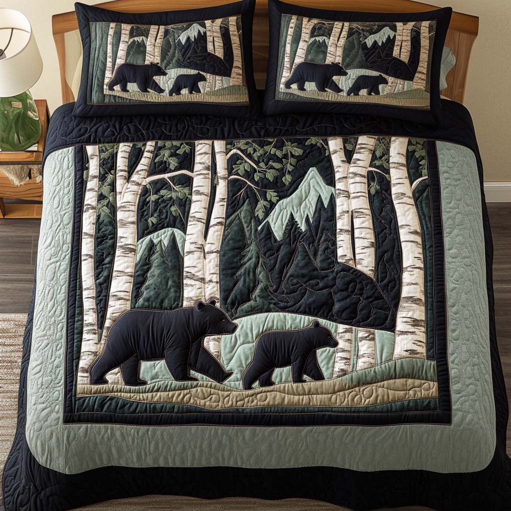 Loving Bear 3-Piece Quilted Bedding Set NCU0NT10521