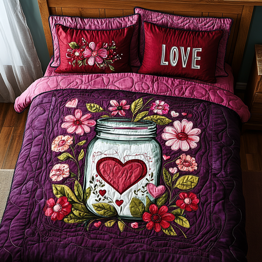 Loving Embrace 3-Piece Quilted Bedding Set NCU0TL2365