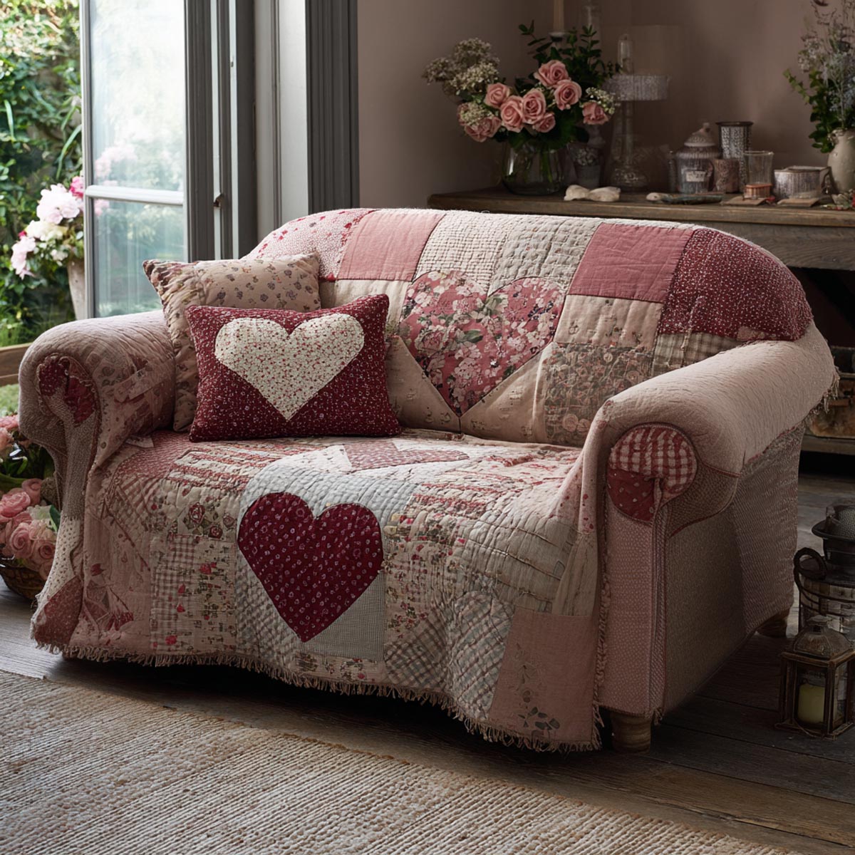 Loving Entry Quilted Sofa Cover NCU0DV9142