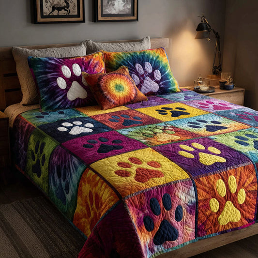 Loving Paws 3-Piece Quilted Bedding Set NCU0NT11863