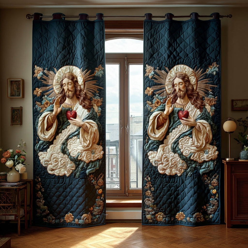 Loving Savior Quilted Curtains NCU0HH1069