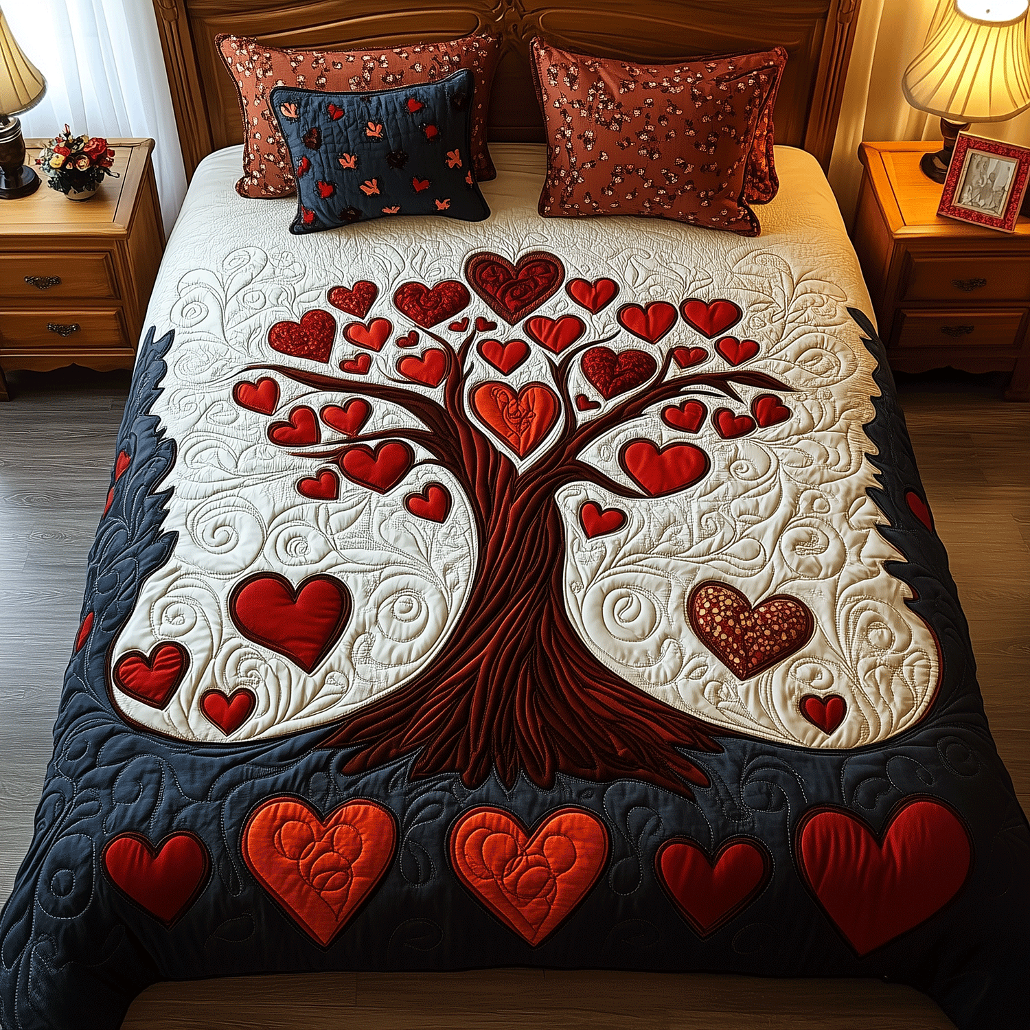 Loving Tree Harmony 3-Piece Quilted Bedding Set NCU0TH2491 – Vantique