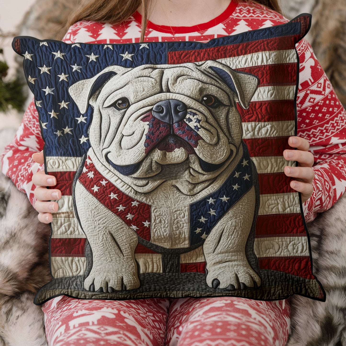 Loyal Bulldog Quilted Pillow Case NCU0PT3066