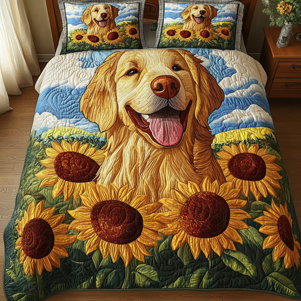 Loyal Companion 3Piece Quilted Bedding Set NCU0DK2049 Vantique