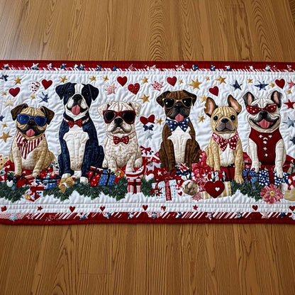 Loyal Paw Parade Quilted Table Runner NCU0NT8174