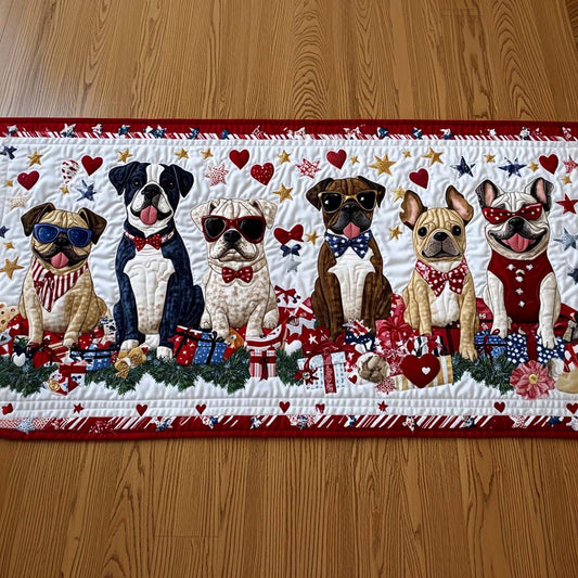 Loyal Paw Parade Quilted Table Runner NCU0NT8174