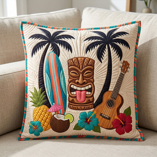 Luau Mask Quilted Pillow Case NCU0NT12790